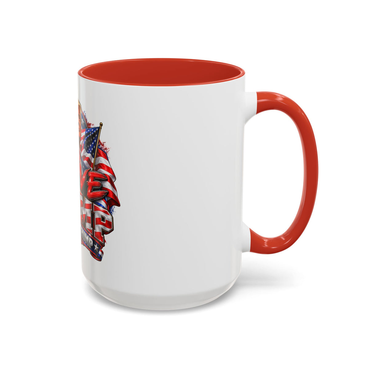 Patriotic President Trump Accent Coffee Mug — 11 & 15 oz