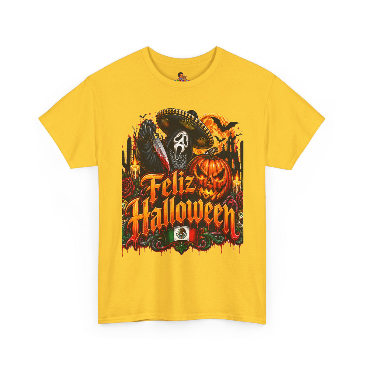 Feliz Halloween Ghostface T-Shirt — Sombrero Graphic Tee