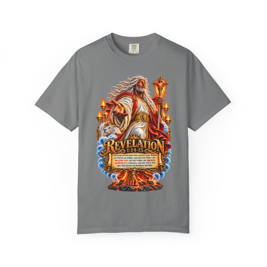Revelation 1:14-15 Christian Shirt Comfort Colors 1717 Vintage Jesus Tee