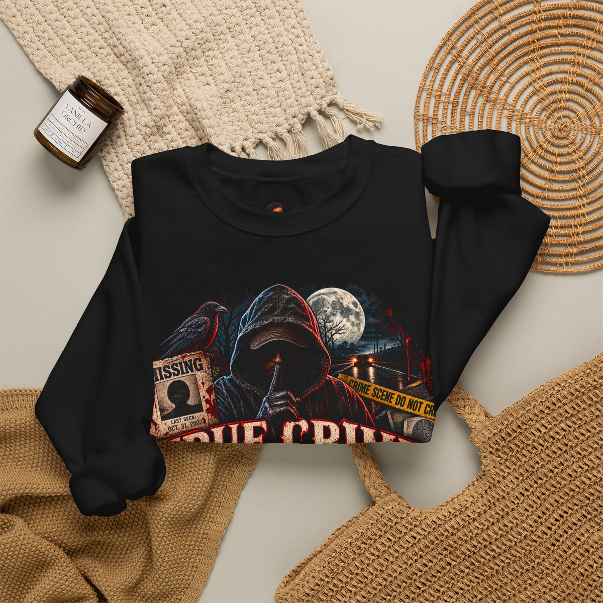 True Crime After Dark Sweatshirt — Halloween Crewneck