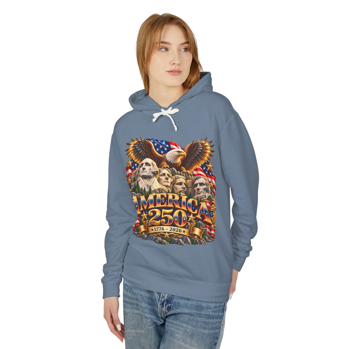 America 250th Anniversary Eagle Hoodie — Patriotic 1776–2026