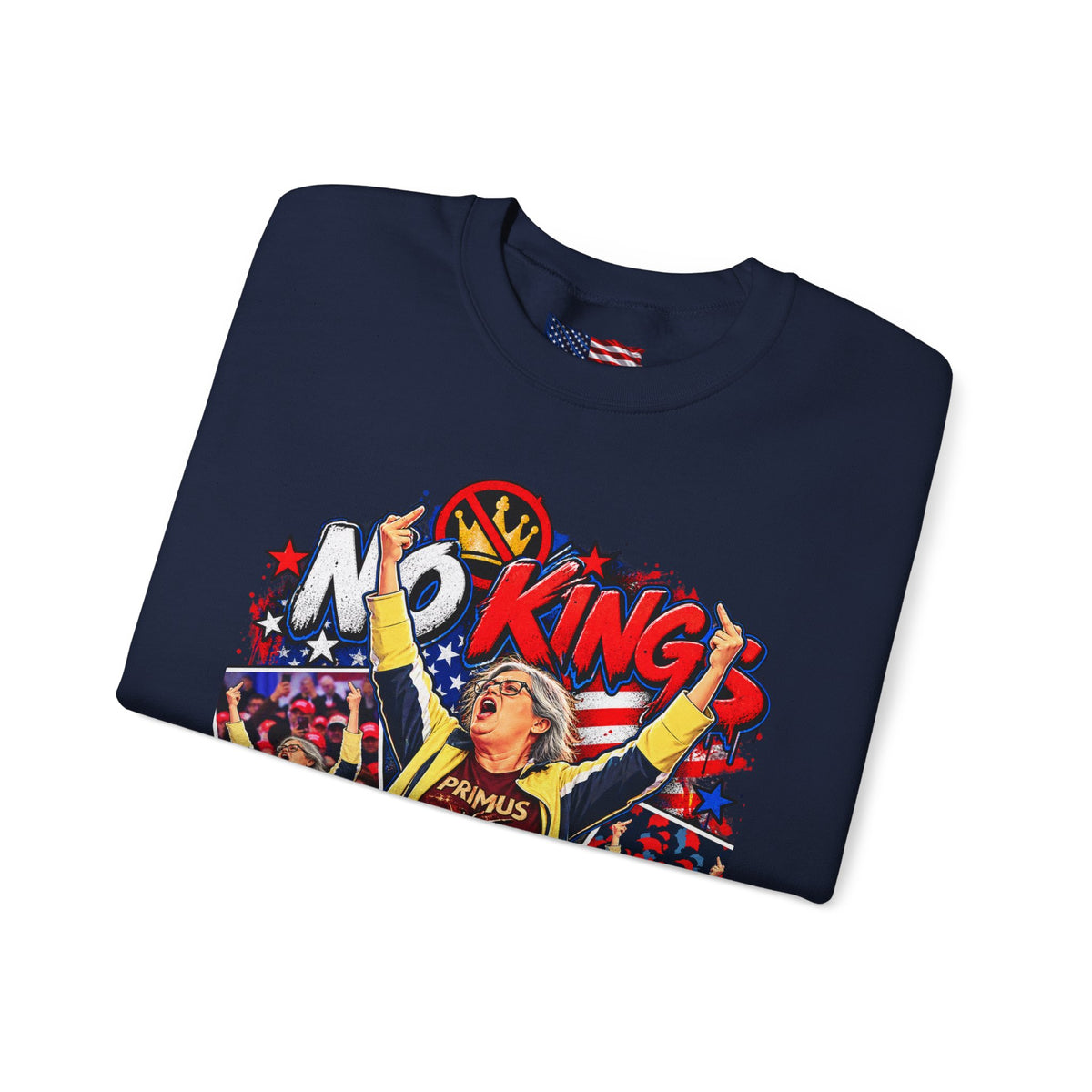 No Kings Just Freedom Sweatshirt — Patriotic Crewneck
