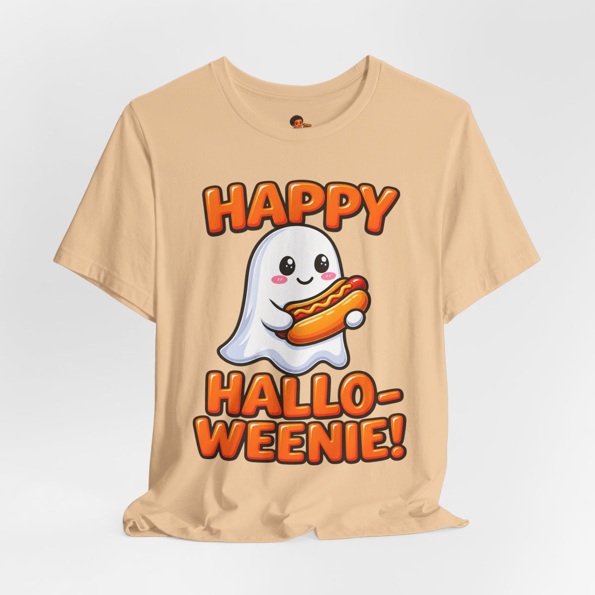 Happy Hallo-Weenie Ghost T-Shirt — Funny Halloween Tee