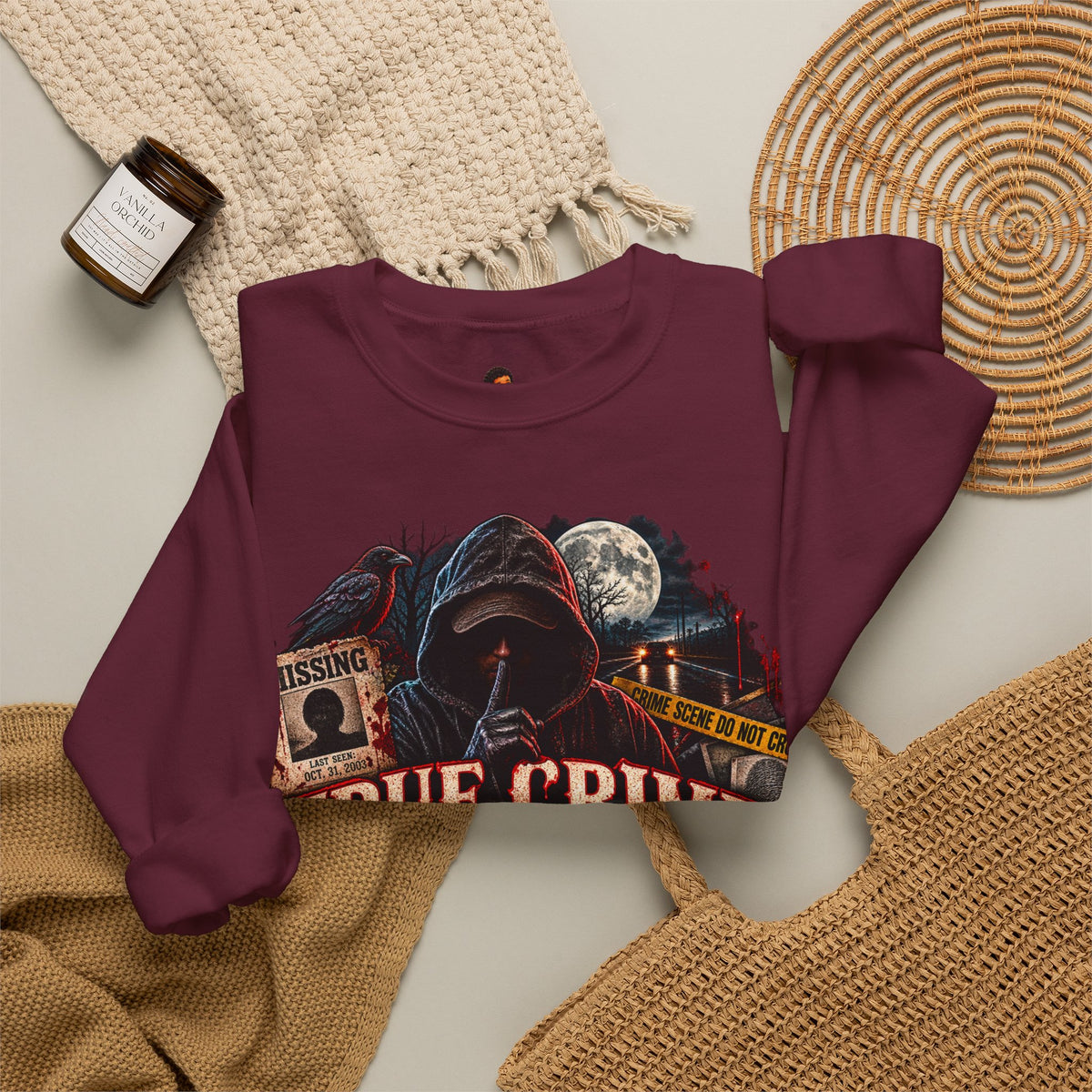 True Crime After Dark Sweatshirt — Halloween Crewneck