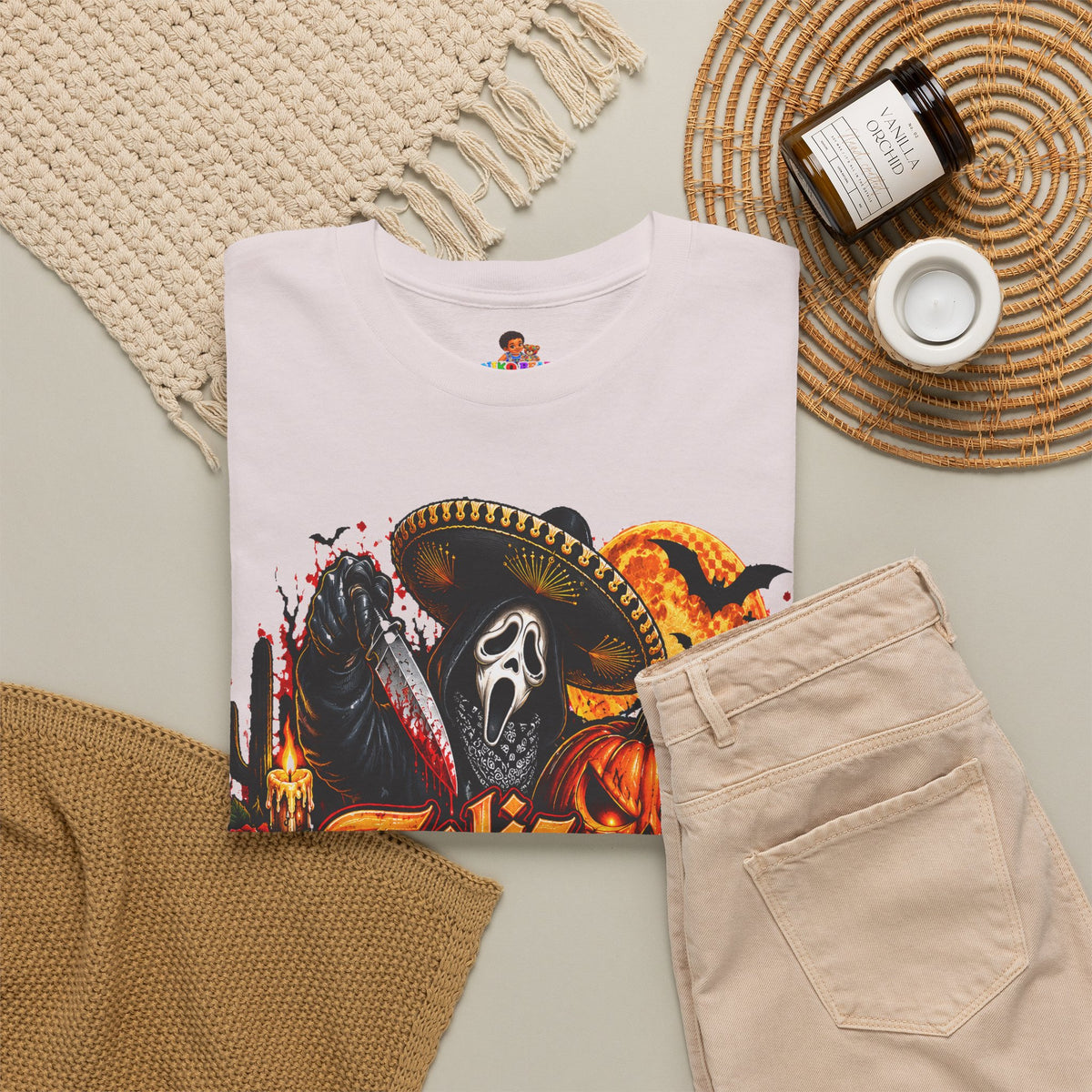 Feliz Halloween Ghostface T-Shirt — Sombrero Graphic Tee