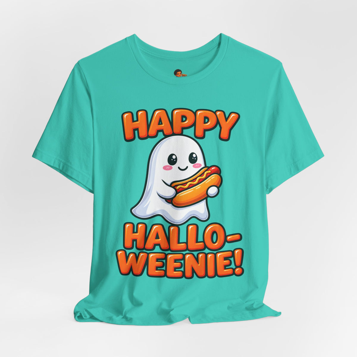 Happy Hallo-Weenie Ghost T-Shirt — Funny Halloween Tee