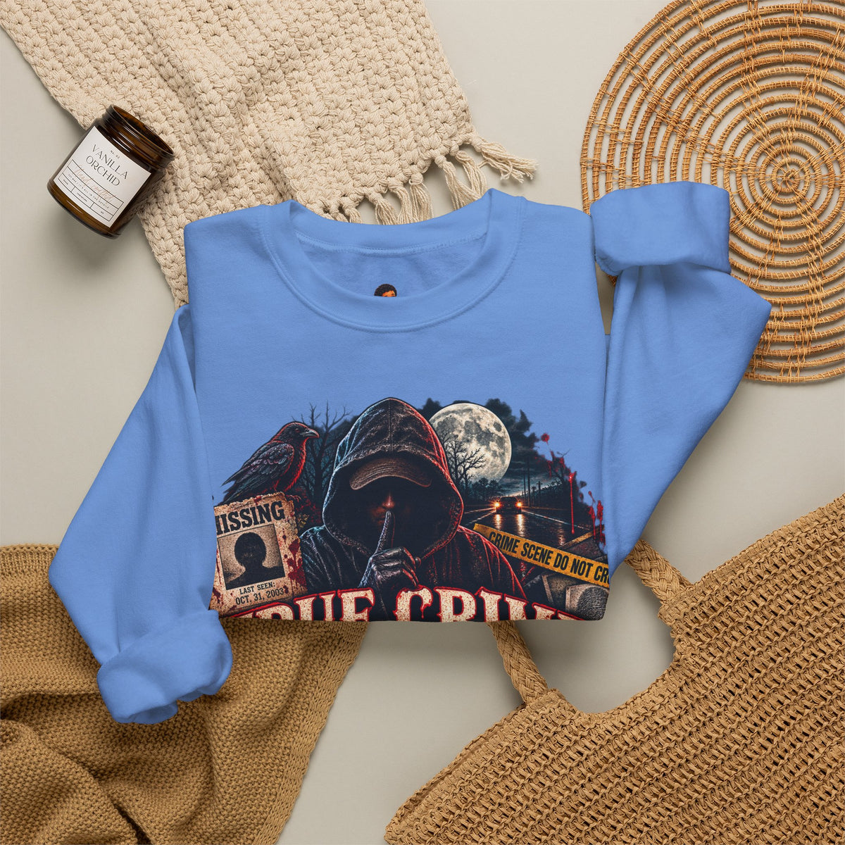 True Crime After Dark Sweatshirt — Halloween Crewneck