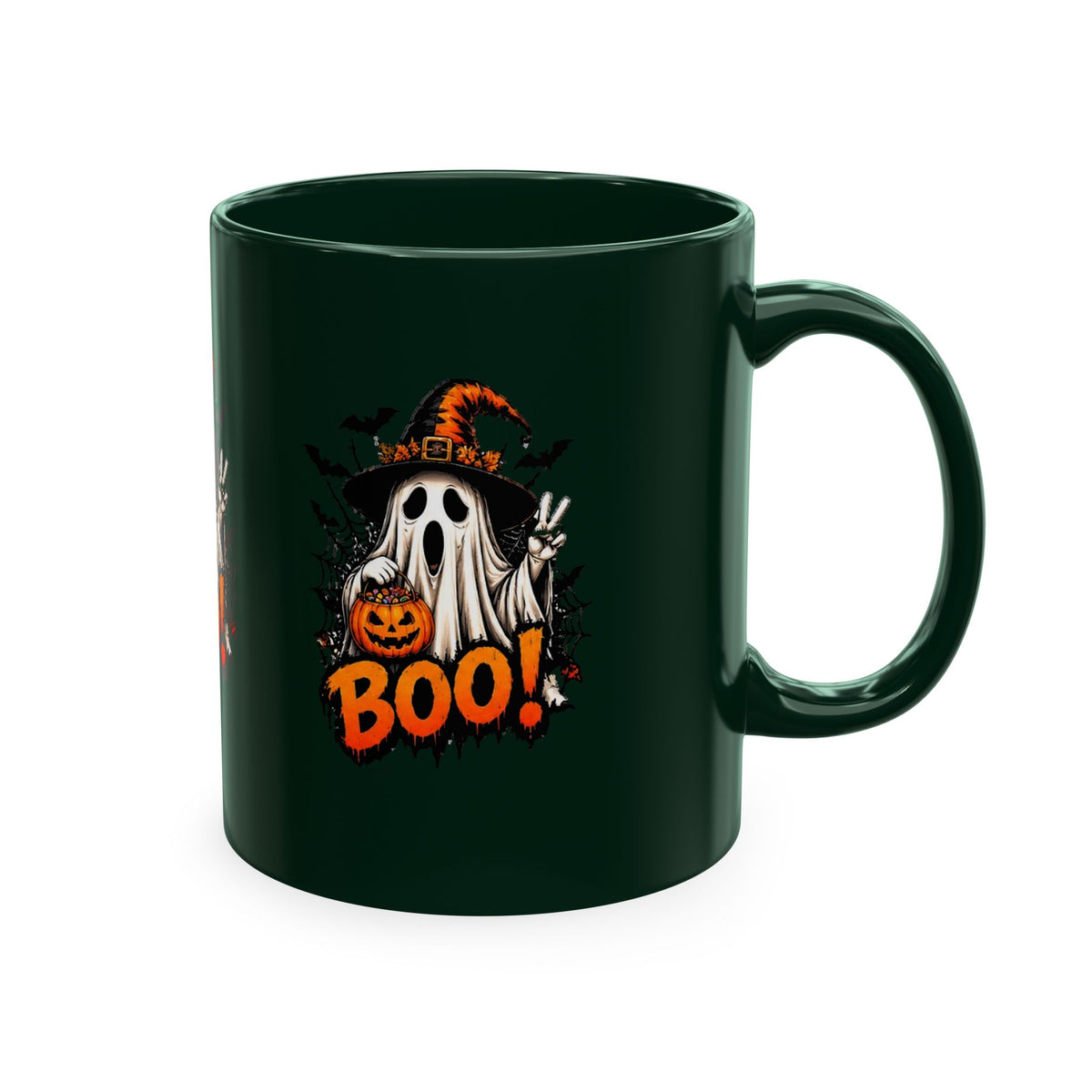 BOO Ghost Ceramic Mug — 11 oz Halloween Coffee Cup