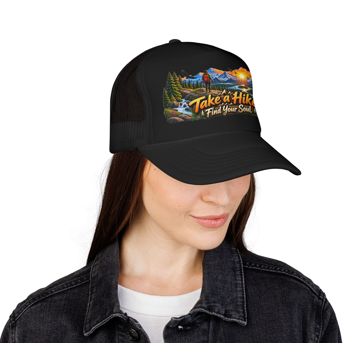 Custom Otto Foam Front Trucker Hat Snapback Mesh Cap