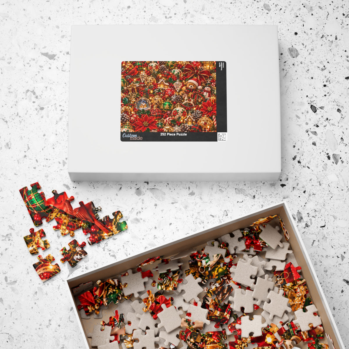 Festive Christmas Ornaments Jigsaw Puzzle for Adults & Kids