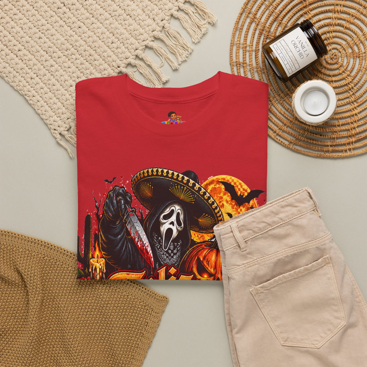 Feliz Halloween Ghostface T-Shirt — Sombrero Graphic Tee