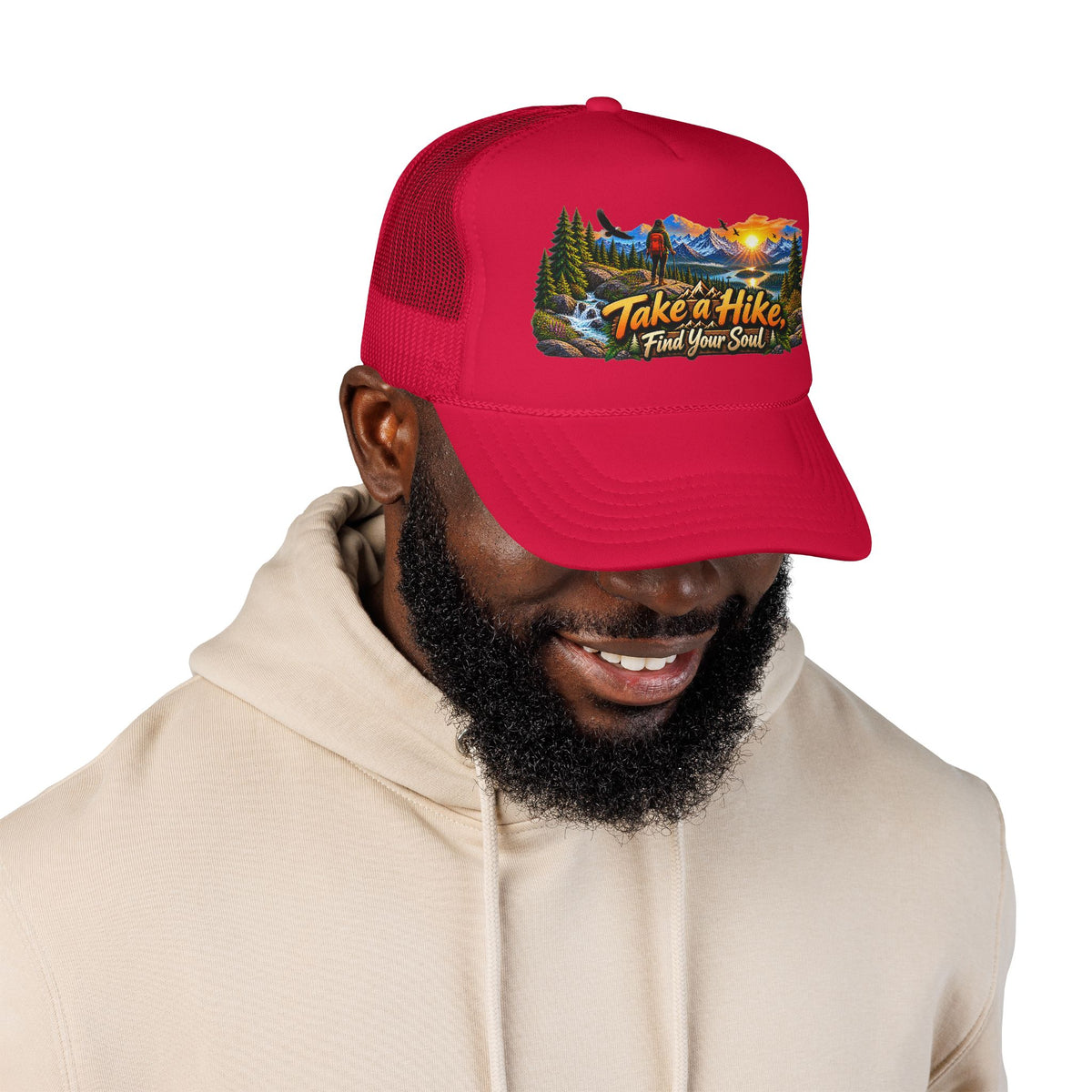 Custom Otto Foam Front Trucker Hat Snapback Mesh Cap