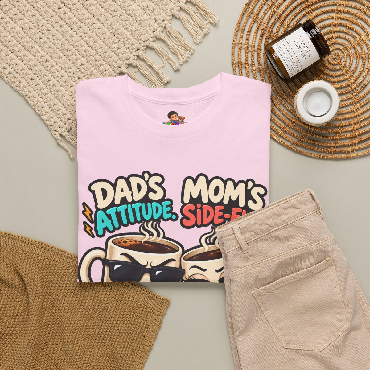 Funny Dad's Attitude Mom's Side Eye I'm The Complete Package Heavy Cotton Tee