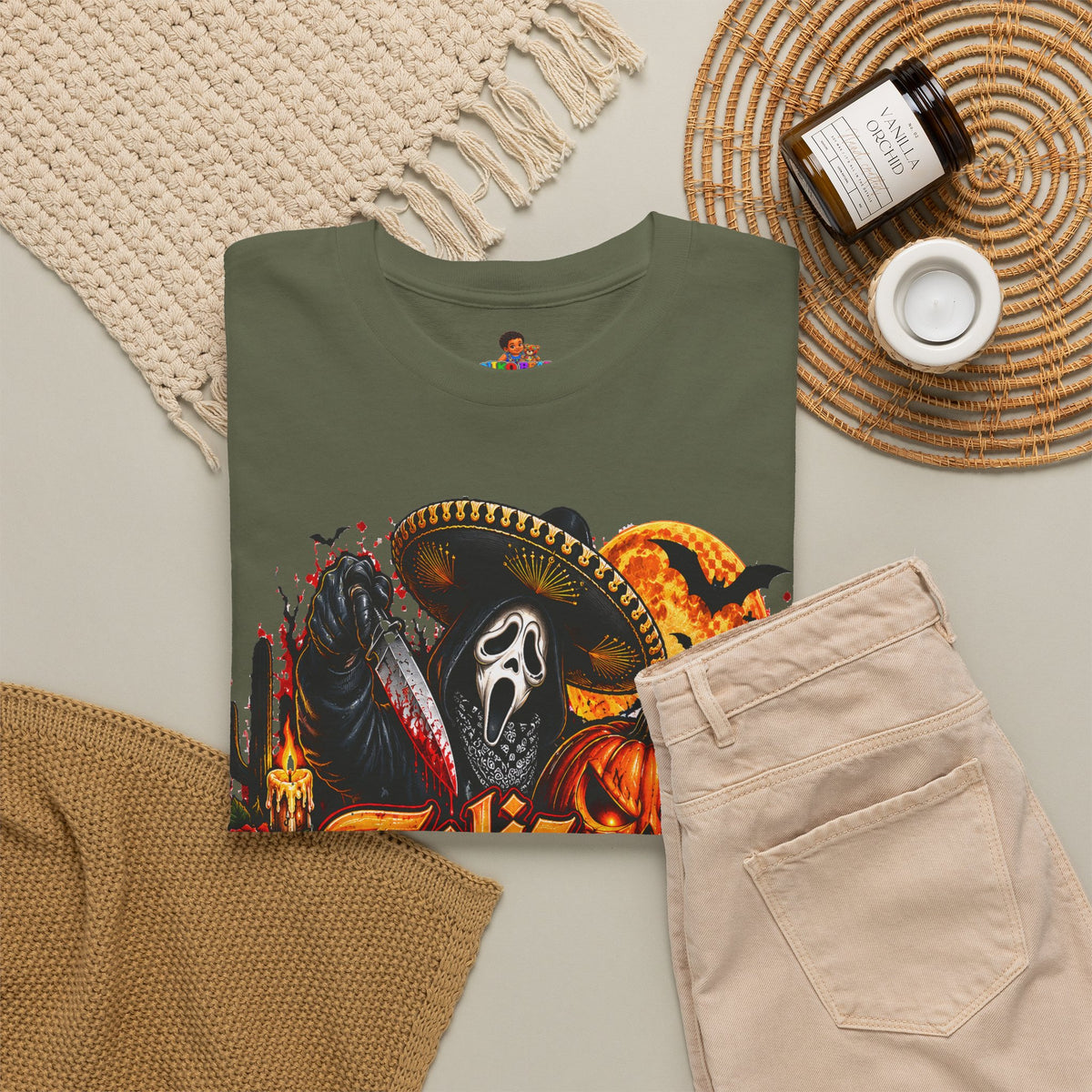 Feliz Halloween Ghostface T-Shirt — Sombrero Graphic Tee