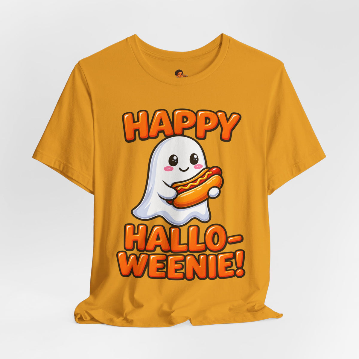 Happy Hallo-Weenie Ghost T-Shirt — Funny Halloween Tee