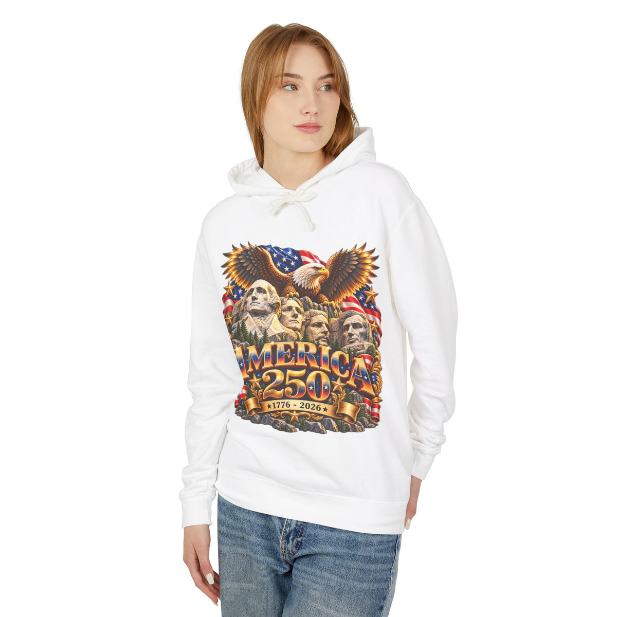 America 250th Anniversary Eagle Hoodie — Patriotic 1776–2026