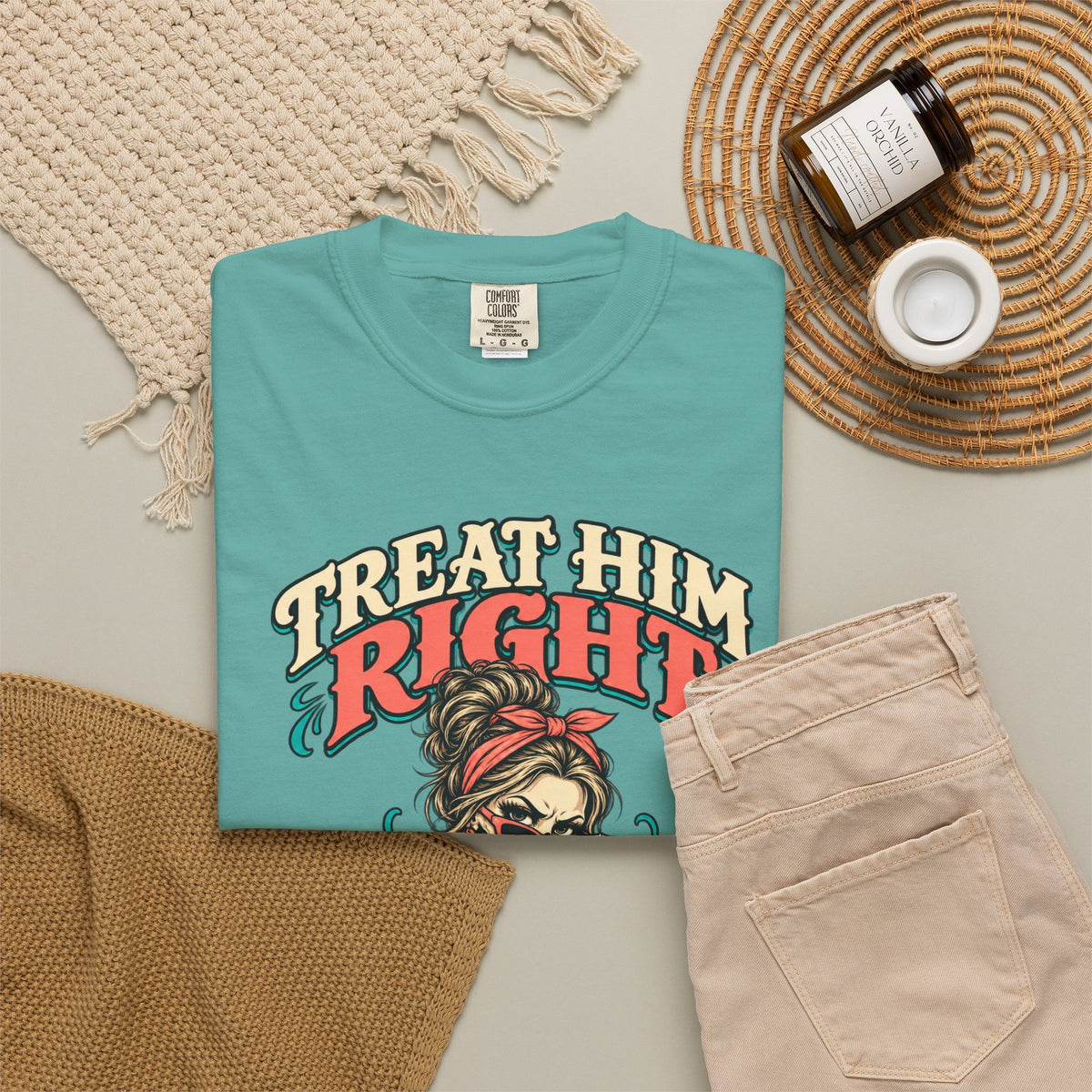 Funny Skeleton Graphic Tee - Treat Him Right I'm Much Funnier When I Like You Shirt