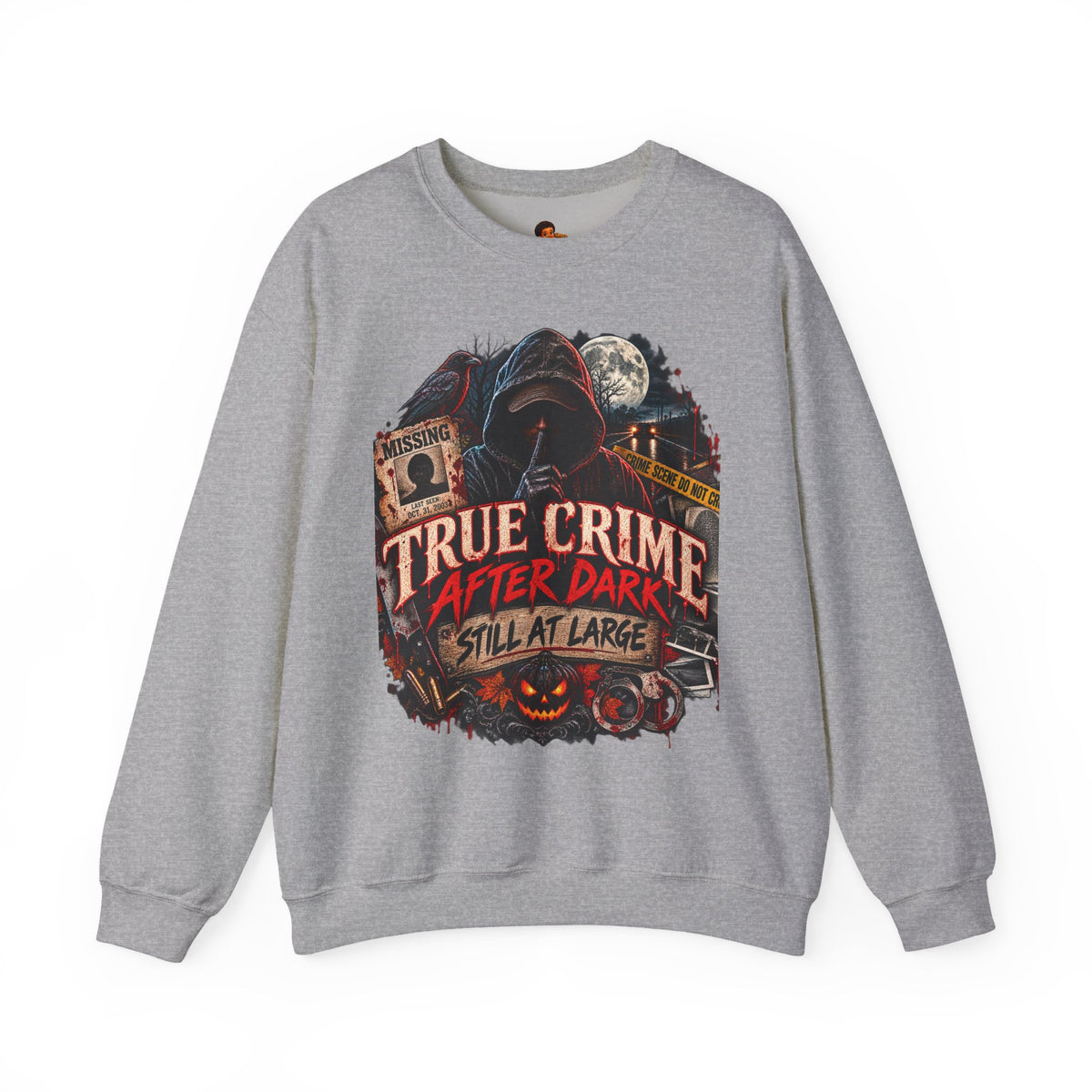 True Crime After Dark Sweatshirt — Halloween Crewneck