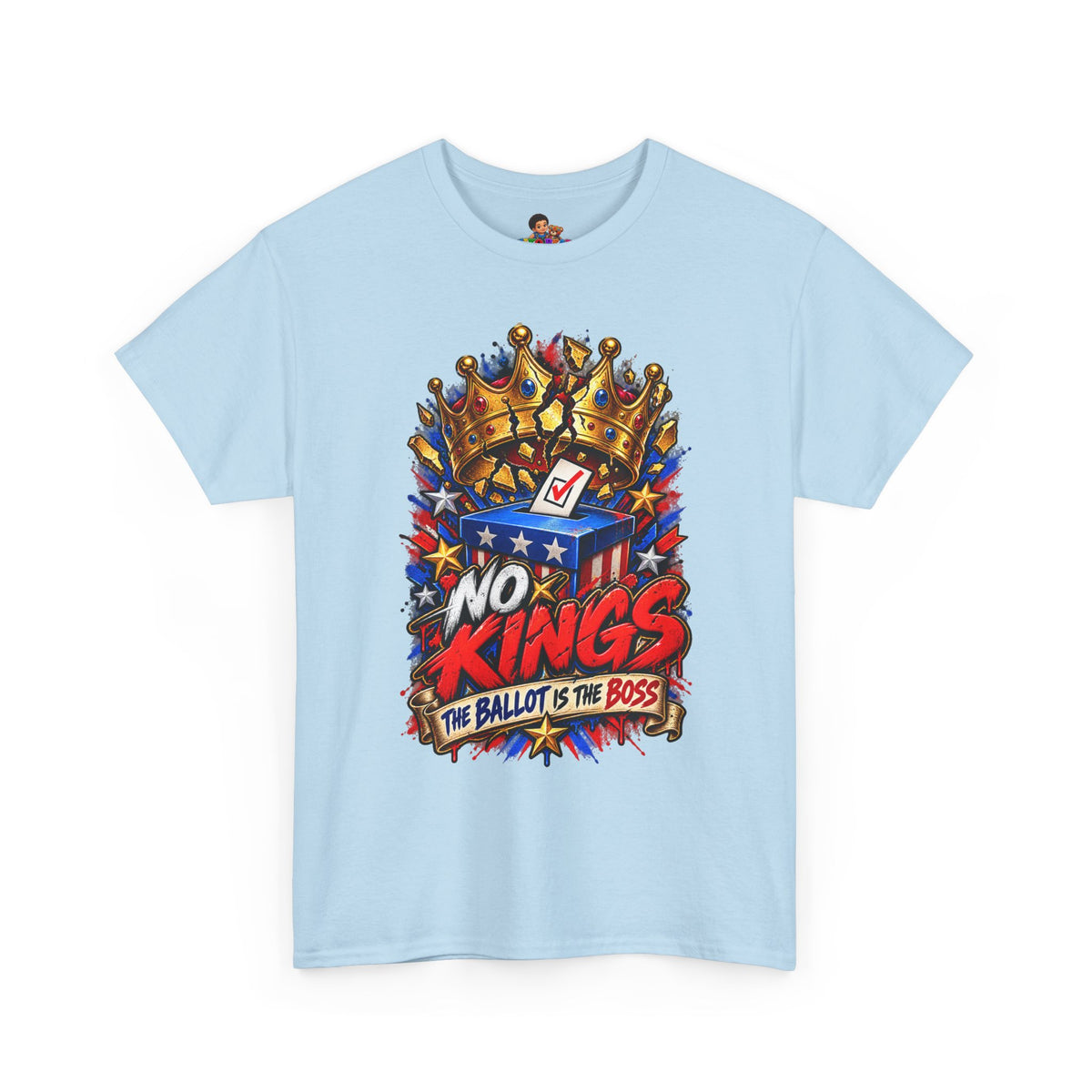 Midterms No Kings T-Shirt — Unisex Heavy Cotton Graphic Tee