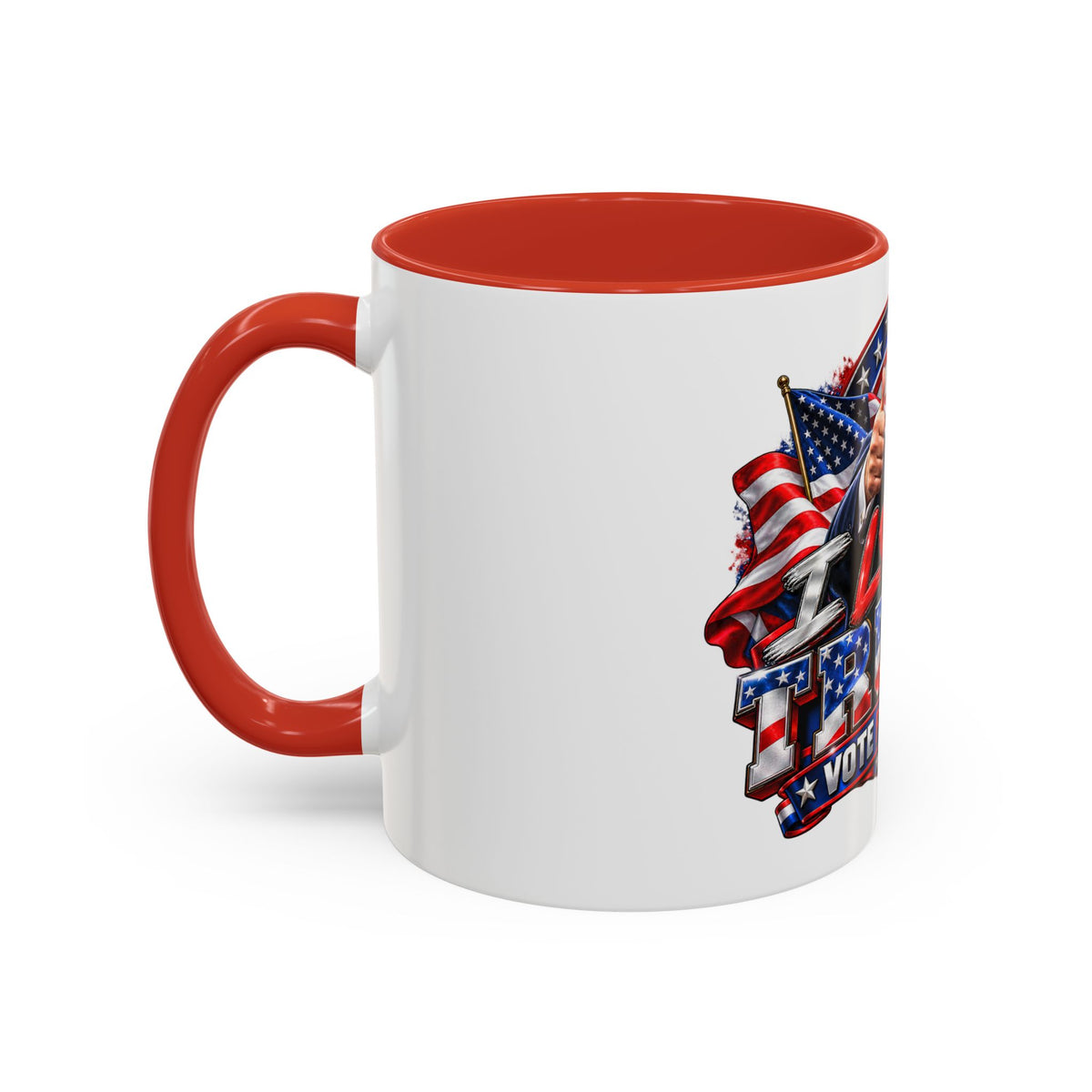 Patriotic President Trump Accent Coffee Mug — 11 & 15 oz