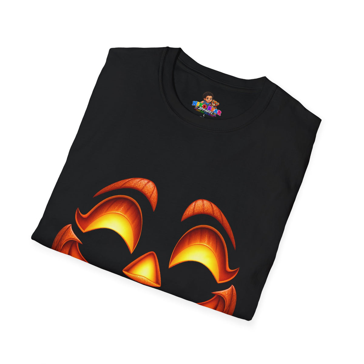 Glowing Jack O'Lantern Pumpkin Face T-Shirt - Halloween Graphic Unisex Tee