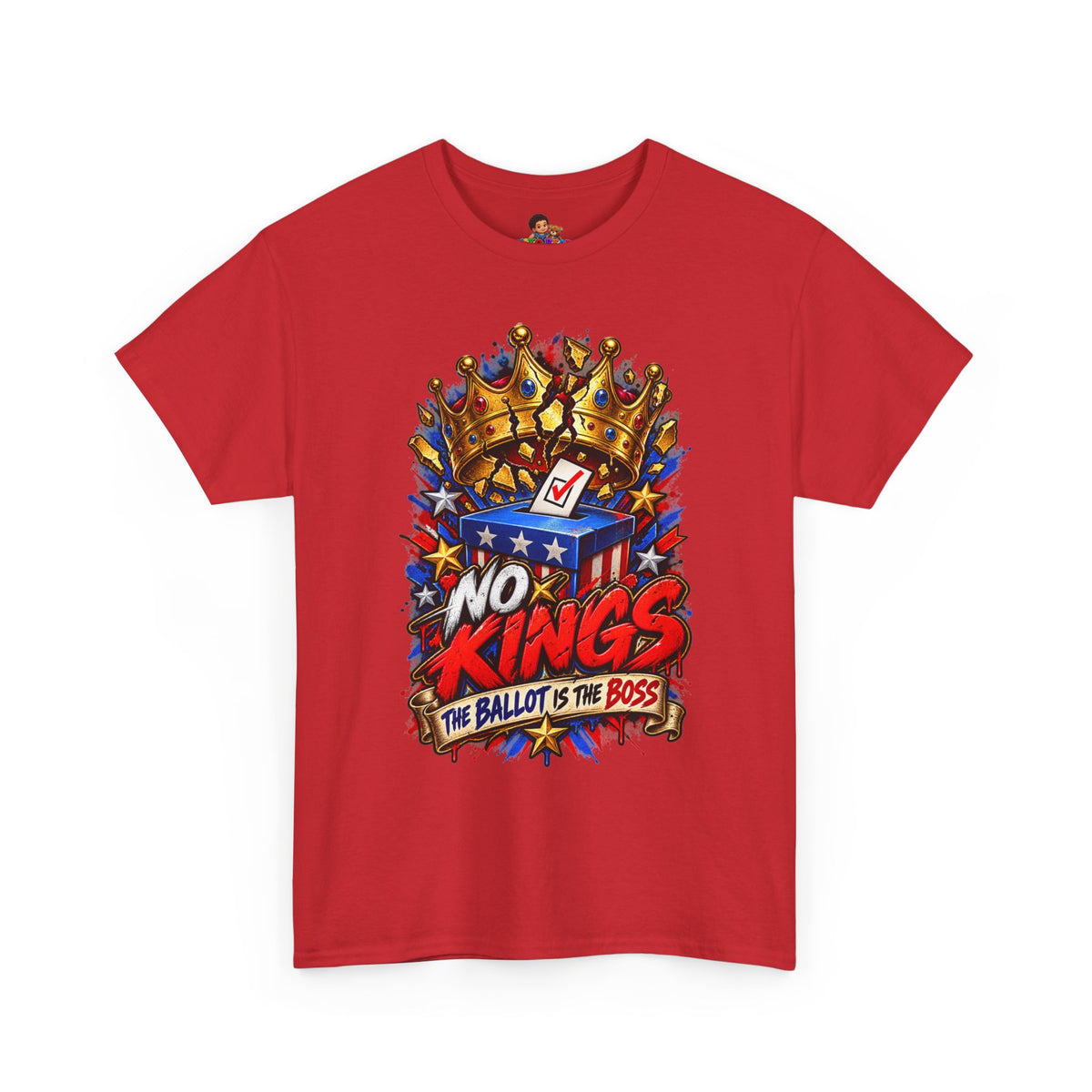 Midterms No Kings T-Shirt — Unisex Heavy Cotton Graphic Tee