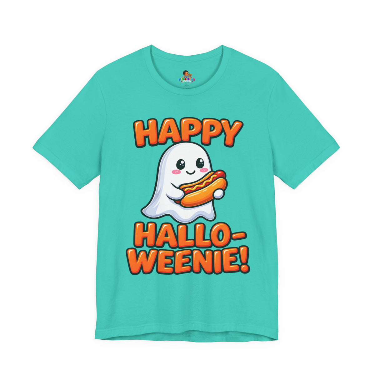 Happy Hallo-Weenie Ghost T-Shirt — Funny Halloween Tee