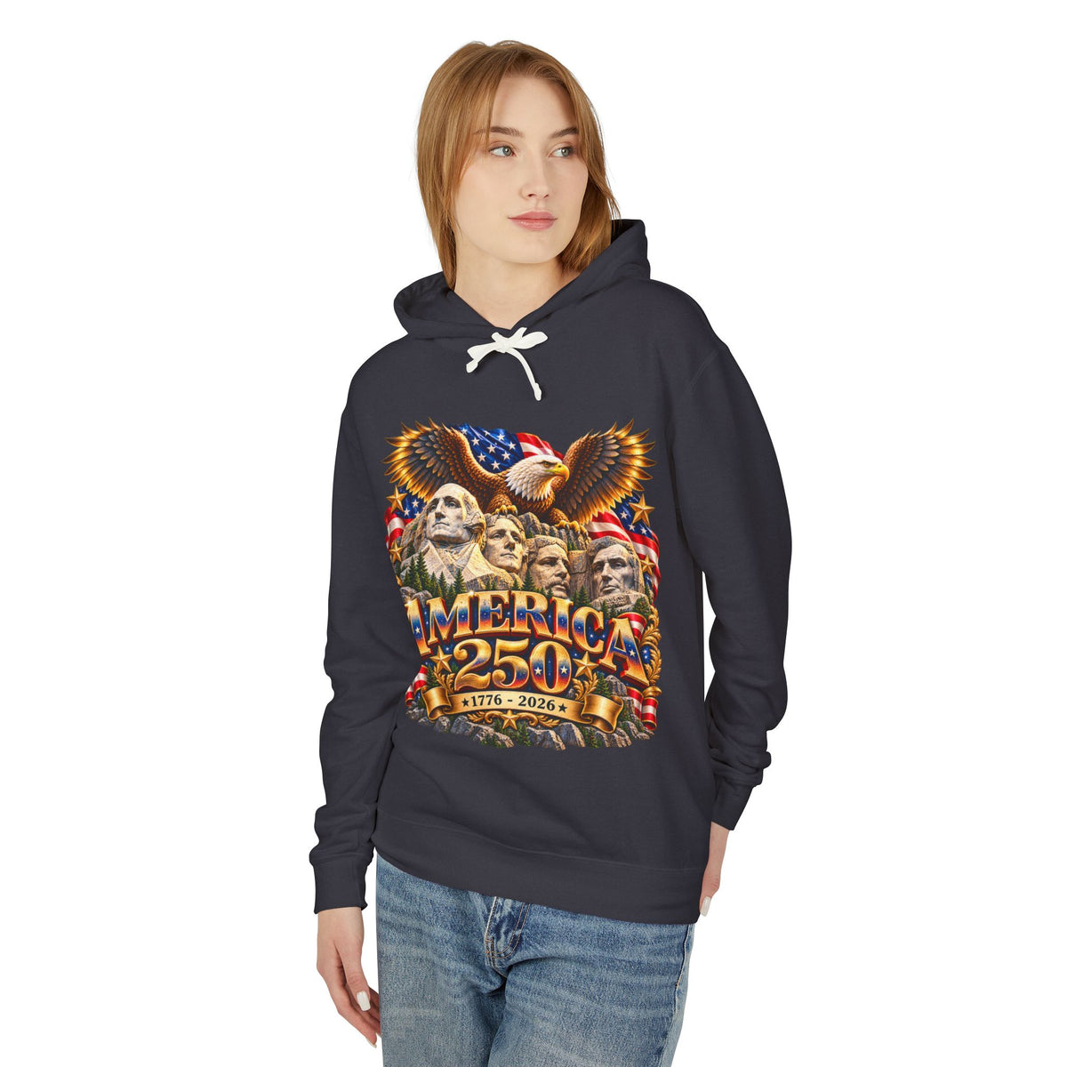 America 250th Anniversary Eagle Hoodie — Patriotic 1776–2026
