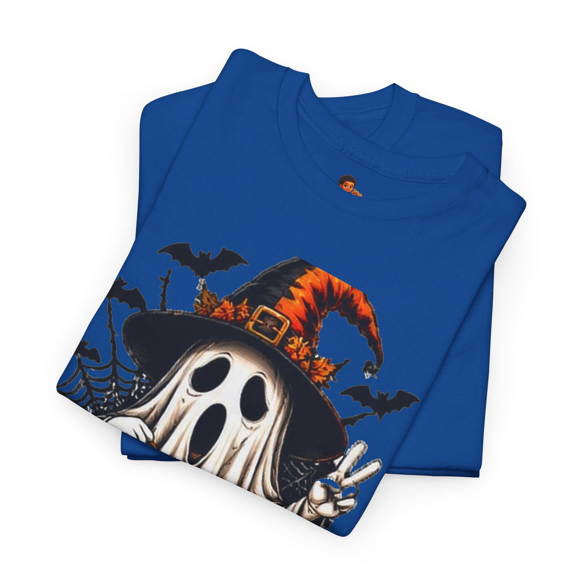 Retro Ghost & Jack-O'-Lantern T-Shirt — Halloween Graphic Tee