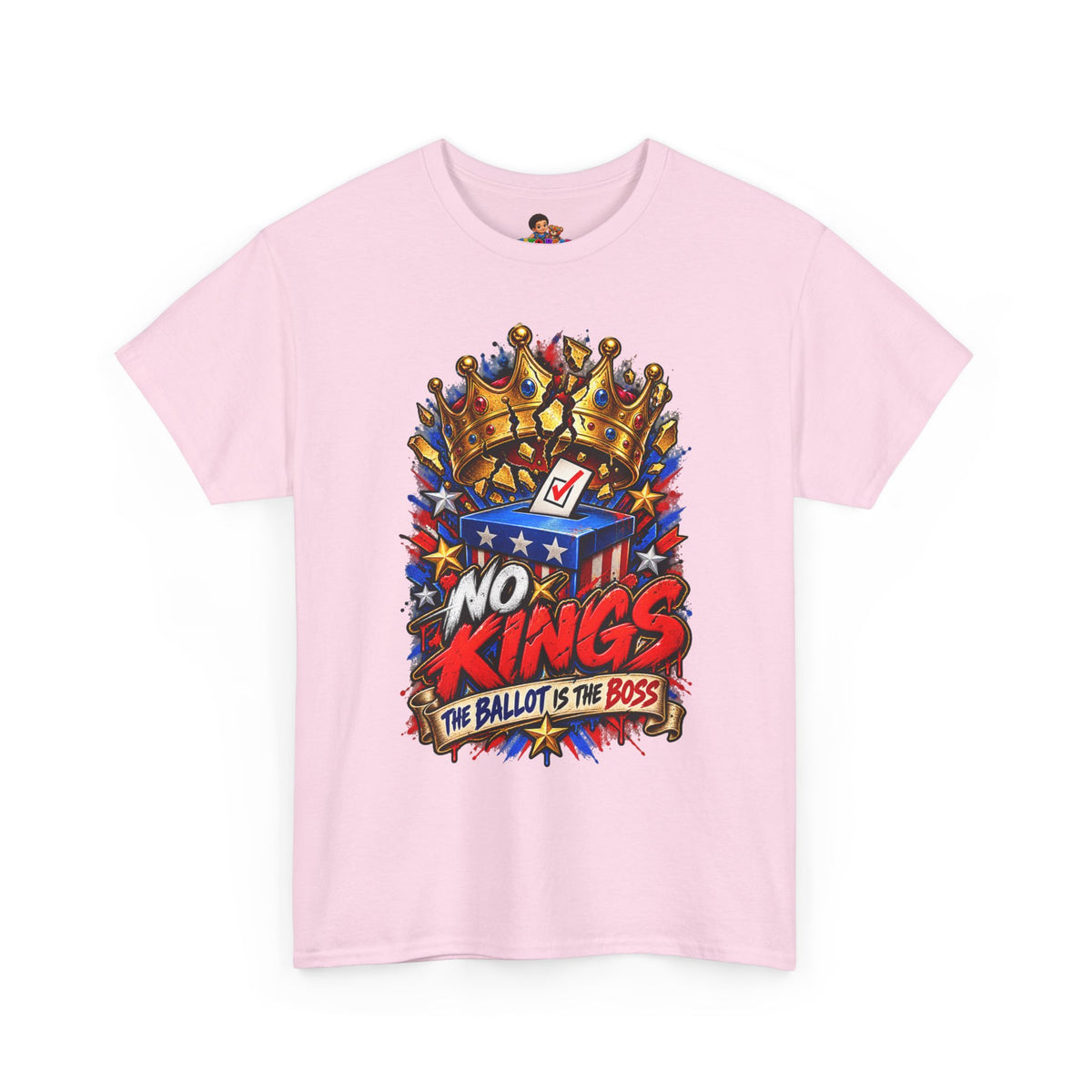 Midterms No Kings T-Shirt — Unisex Heavy Cotton Graphic Tee