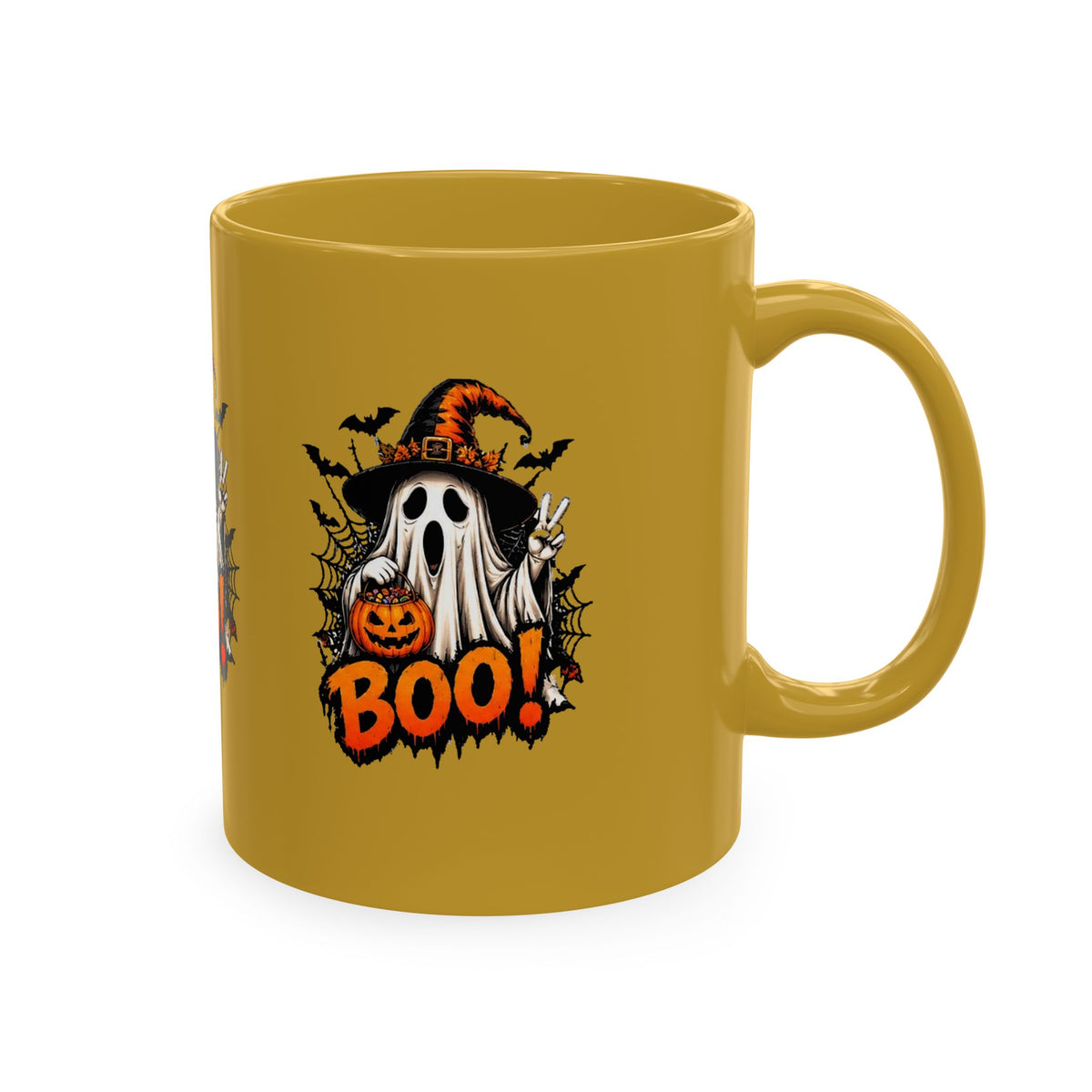 BOO Ghost Ceramic Mug — 11 oz Halloween Coffee Cup