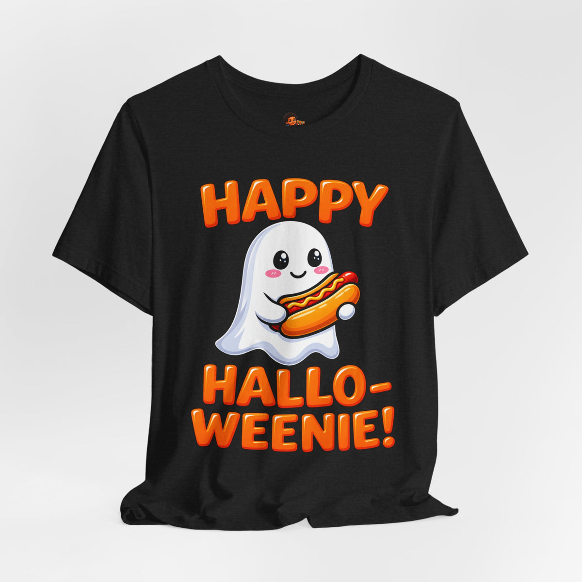 Happy Hallo-Weenie Ghost T-Shirt — Funny Halloween Tee