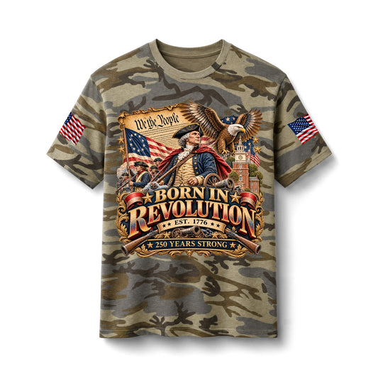 America 250th Anniversary Camo T-Shirt — 1776–2026