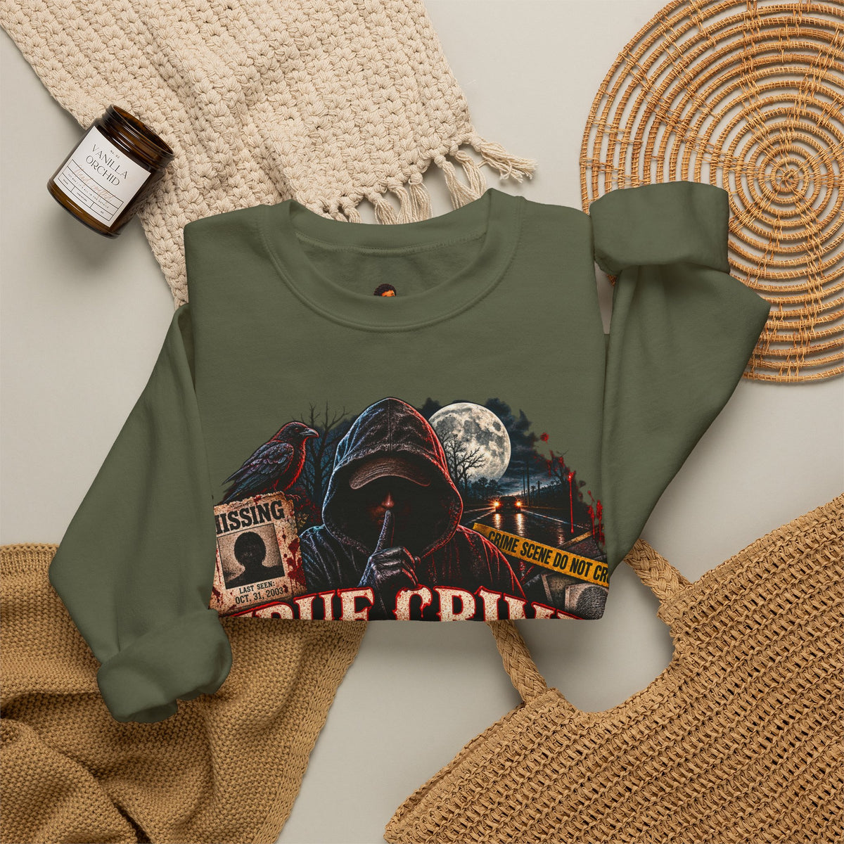 True Crime After Dark Sweatshirt — Halloween Crewneck