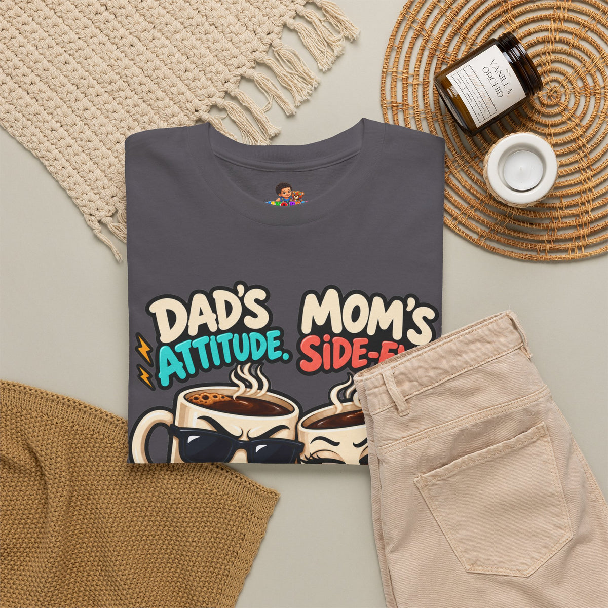 Funny Dad's Attitude Mom's Side Eye I'm The Complete Package Heavy Cotton Tee