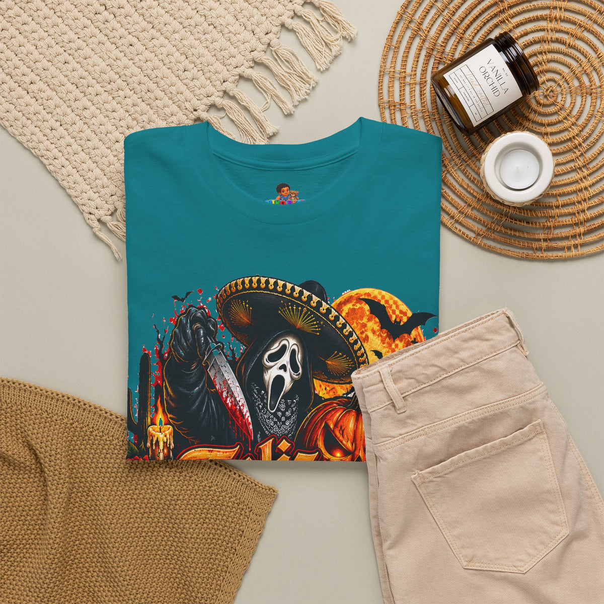 Feliz Halloween Ghostface T-Shirt — Sombrero Graphic Tee