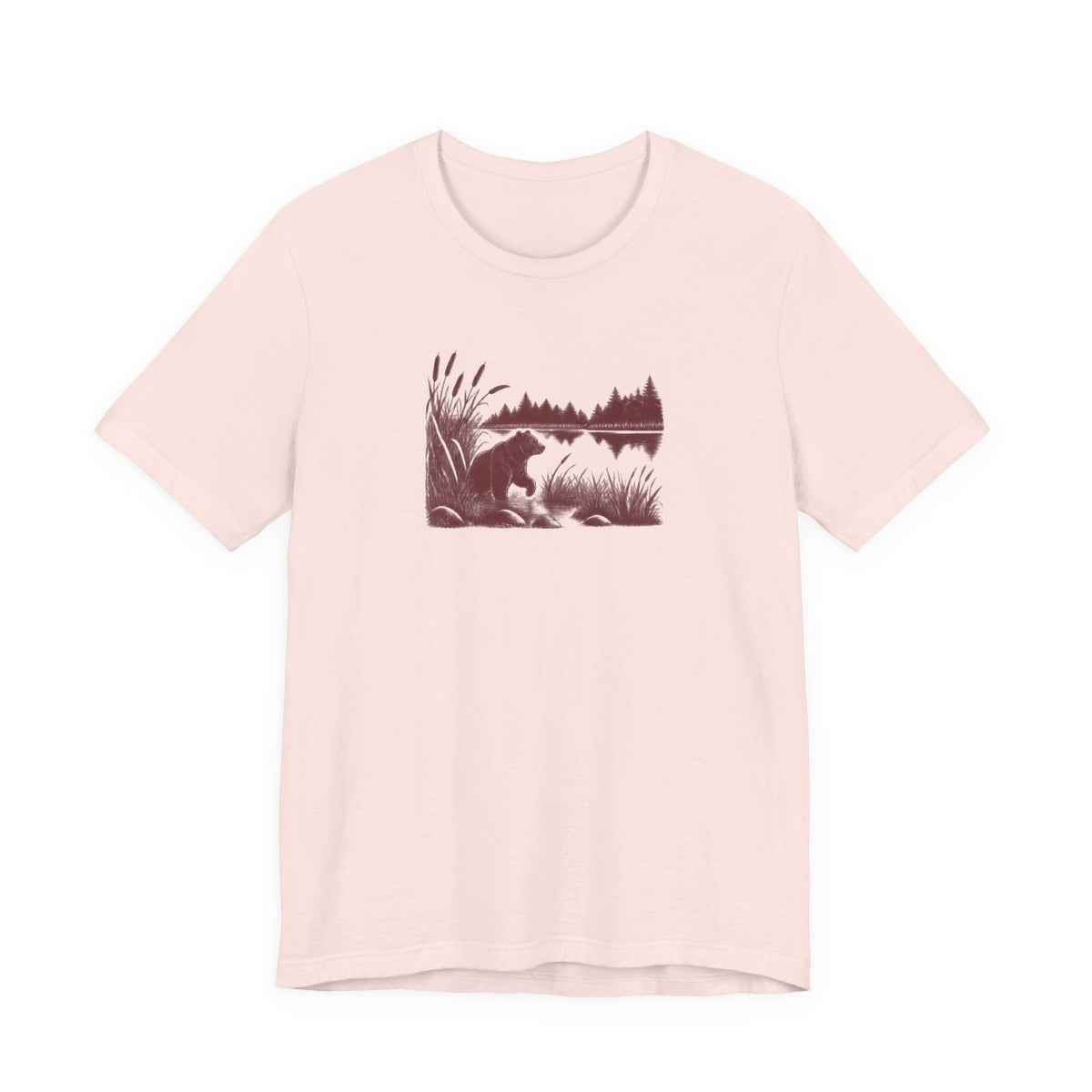 Bear Lakeside Night T-Shirt — Nature & Wildlife Graphic Tee