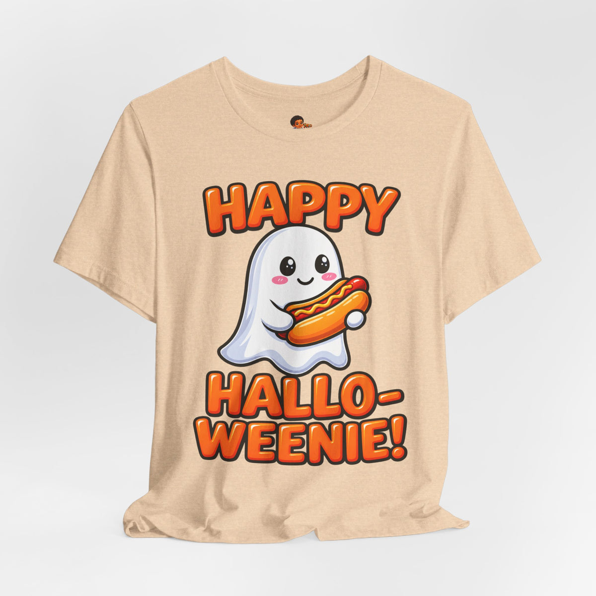 Happy Hallo-Weenie Ghost T-Shirt — Funny Halloween Tee