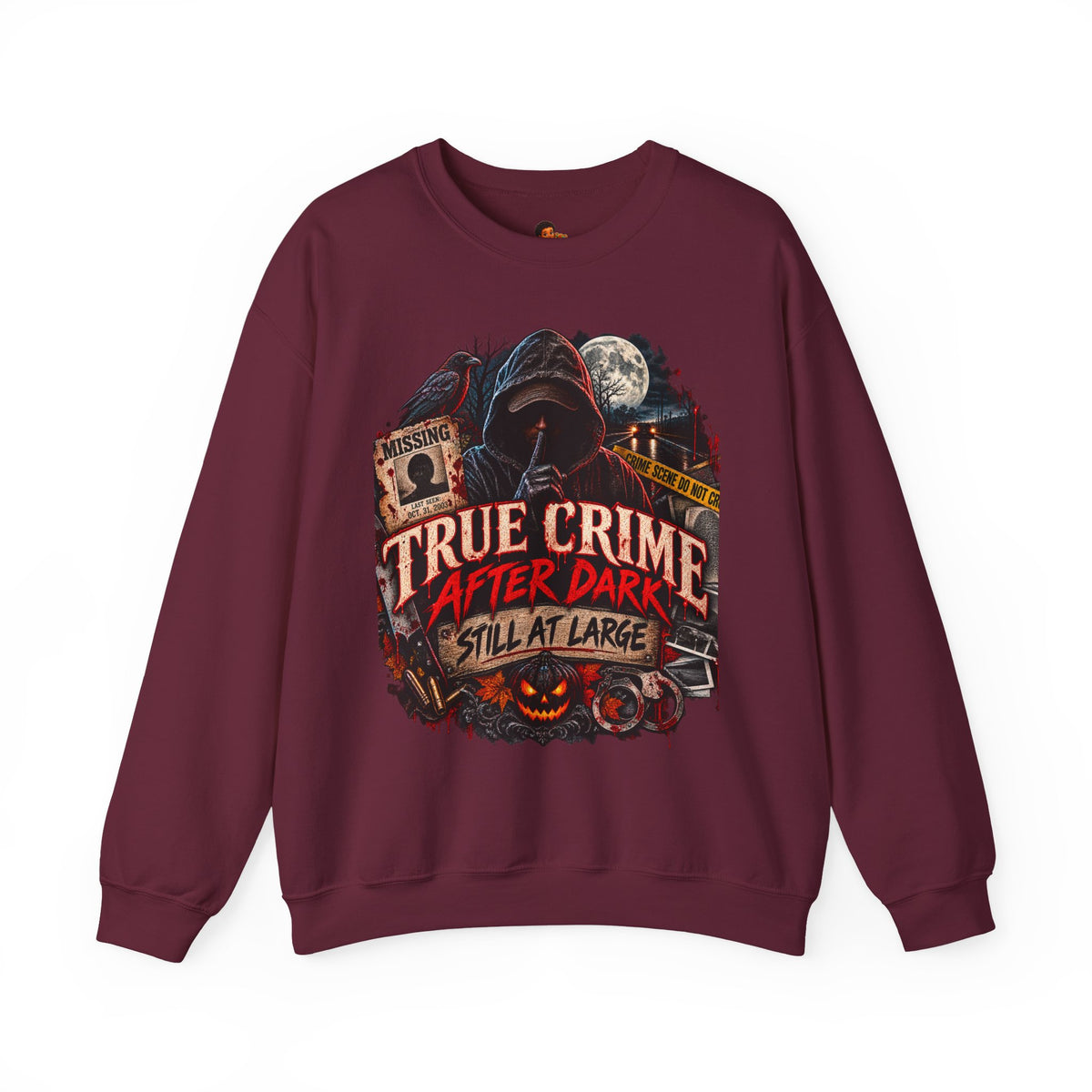 True Crime After Dark Sweatshirt — Halloween Crewneck