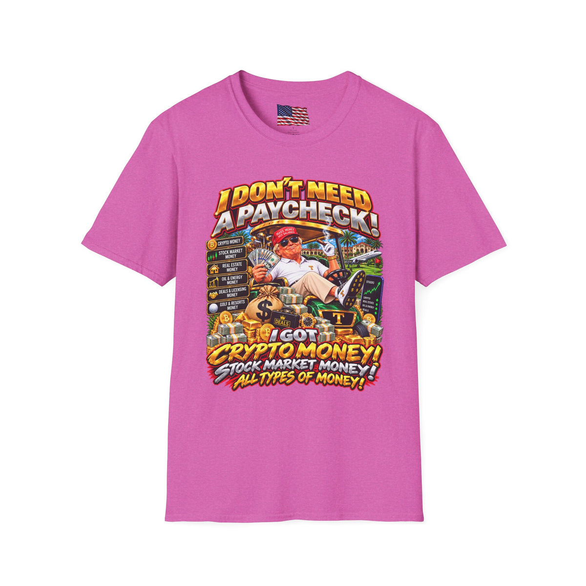 Trump Crypto Money T-Shirt — Funny Political Graphic Tee