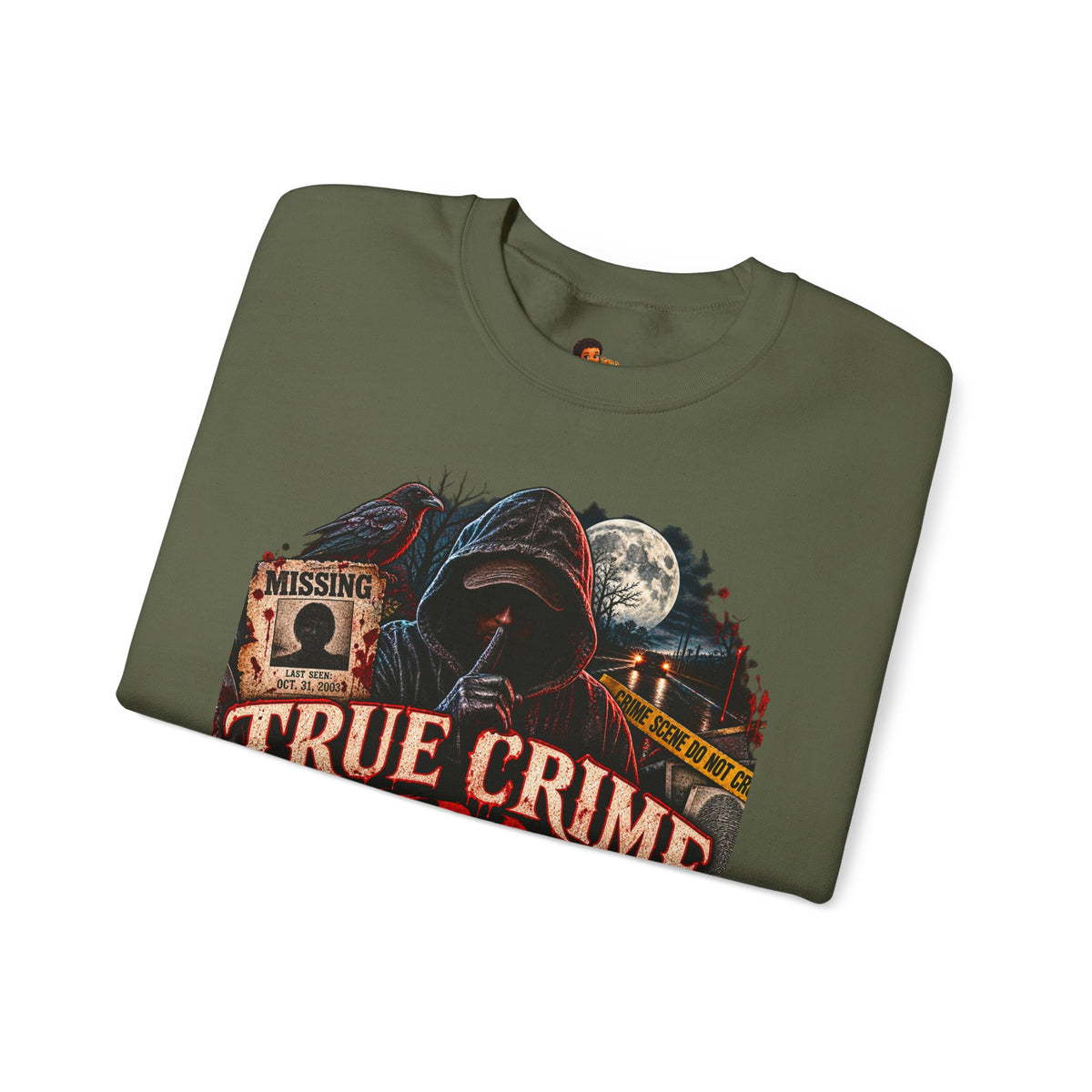 True Crime After Dark Sweatshirt — Halloween Crewneck