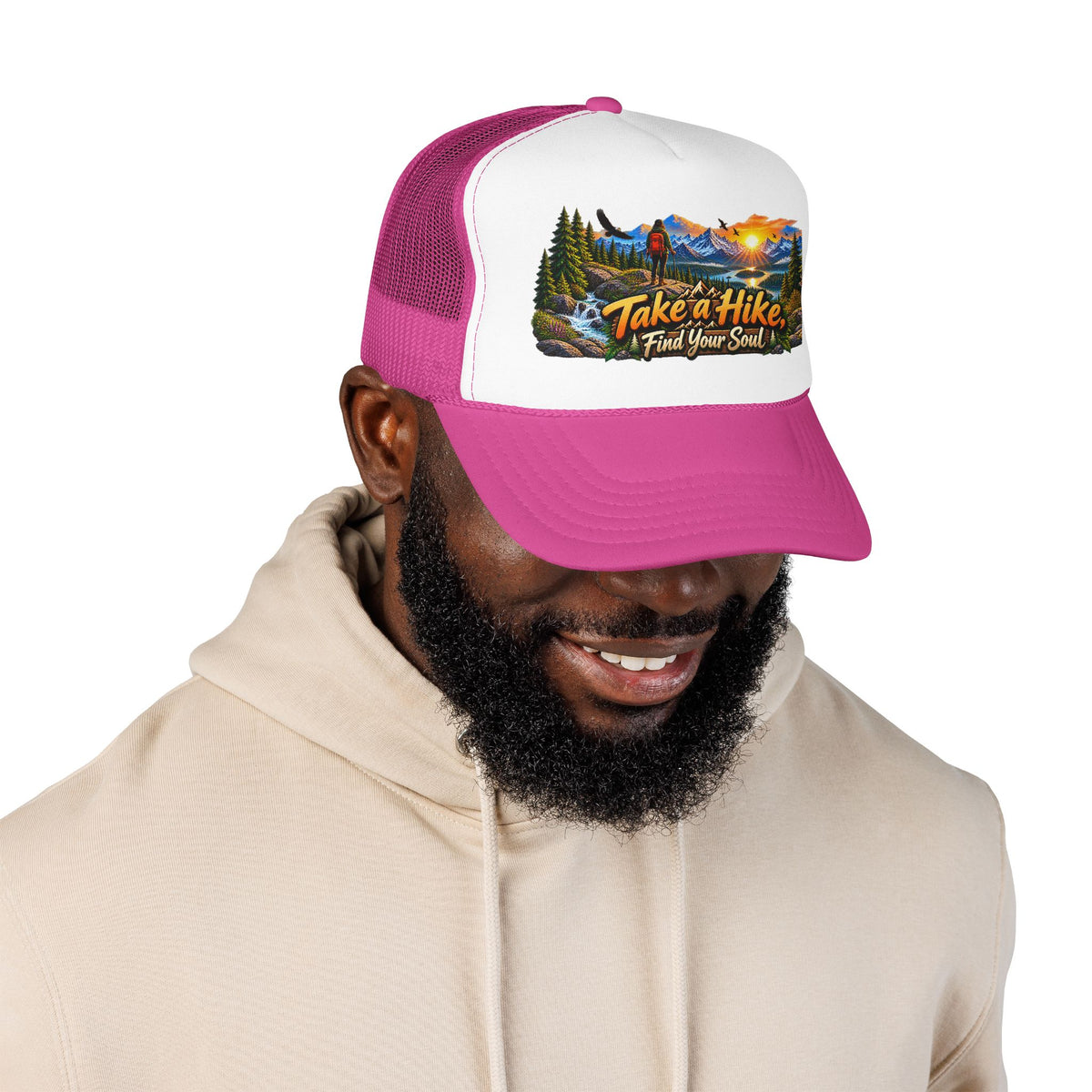 Custom Otto Foam Front Trucker Hat Snapback Mesh Cap