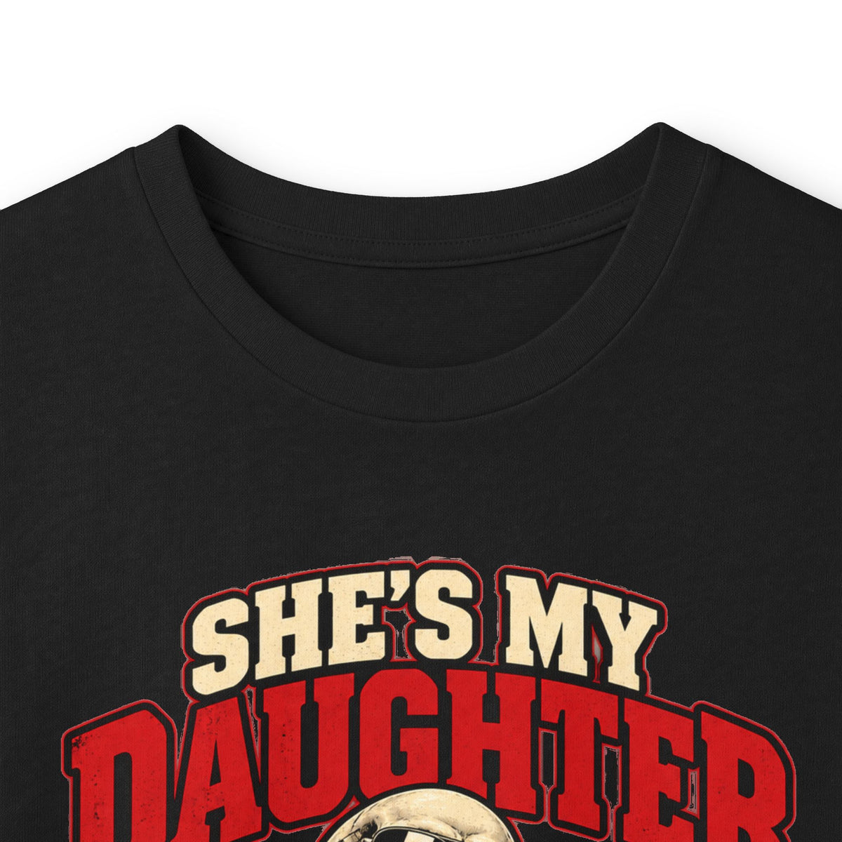 She's My Daughter Skull Graphic Long Sleeve T-Shirt - Protective Dad Shirt