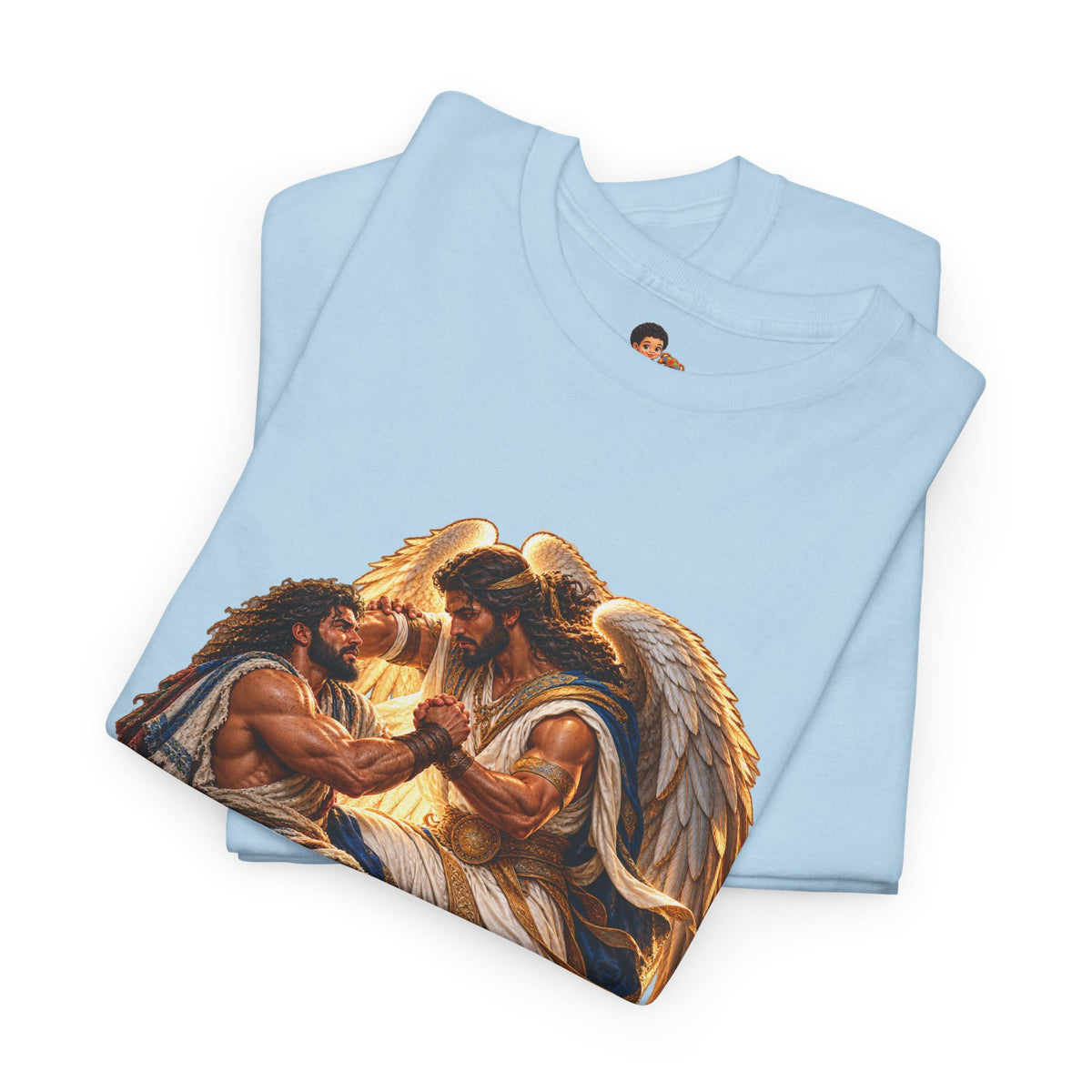 Jacob Wrestling the Angel Genesis 32:28 Christian Graphic Tee