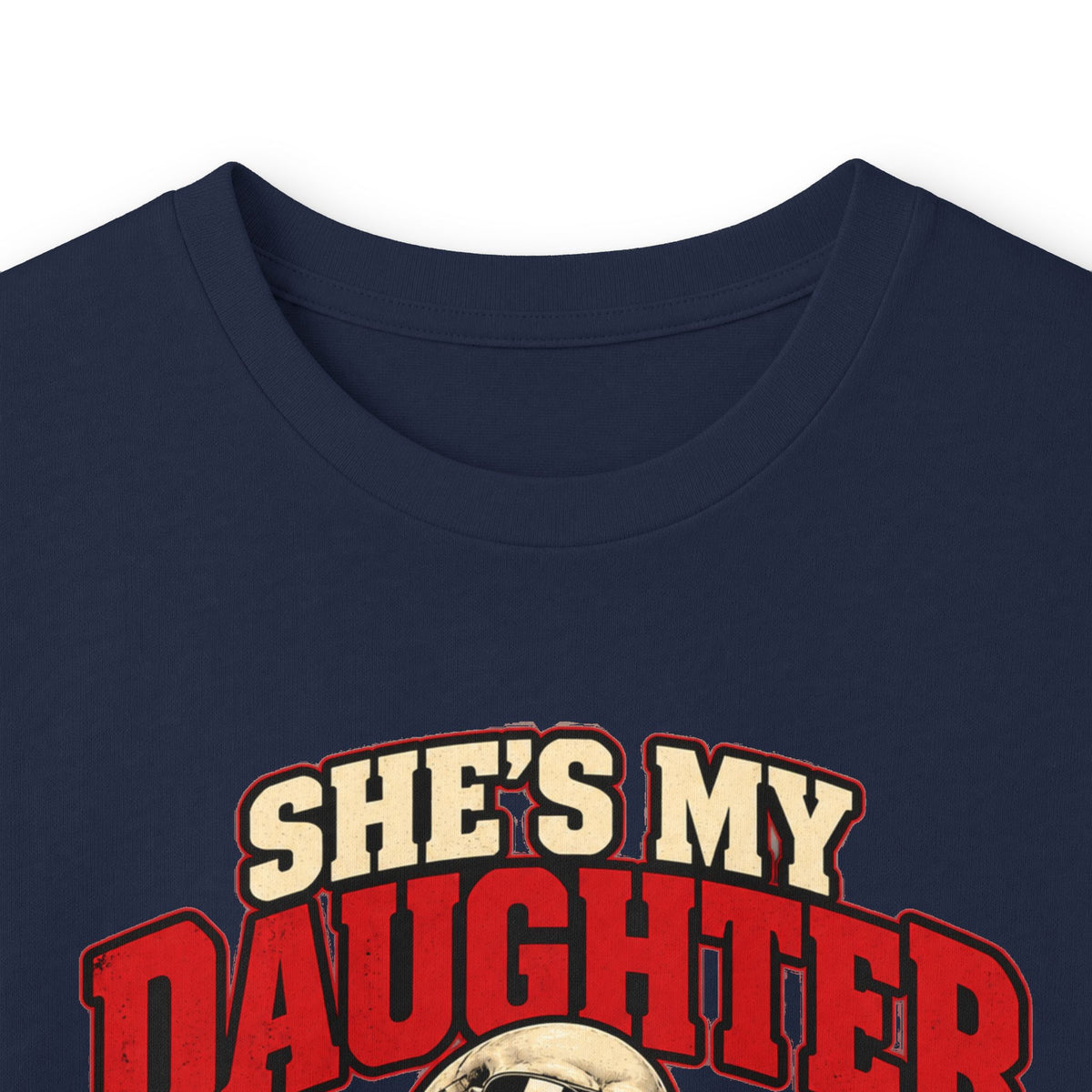 She's My Daughter Skull Graphic Long Sleeve T-Shirt - Protective Dad Shirt