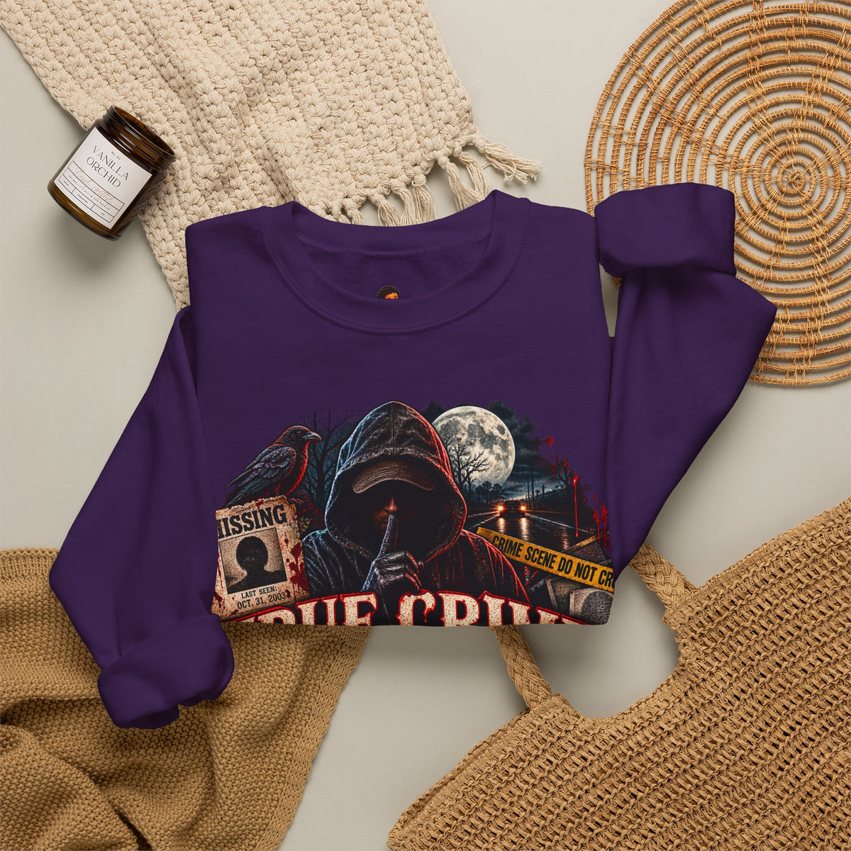 True Crime After Dark Sweatshirt — Halloween Crewneck