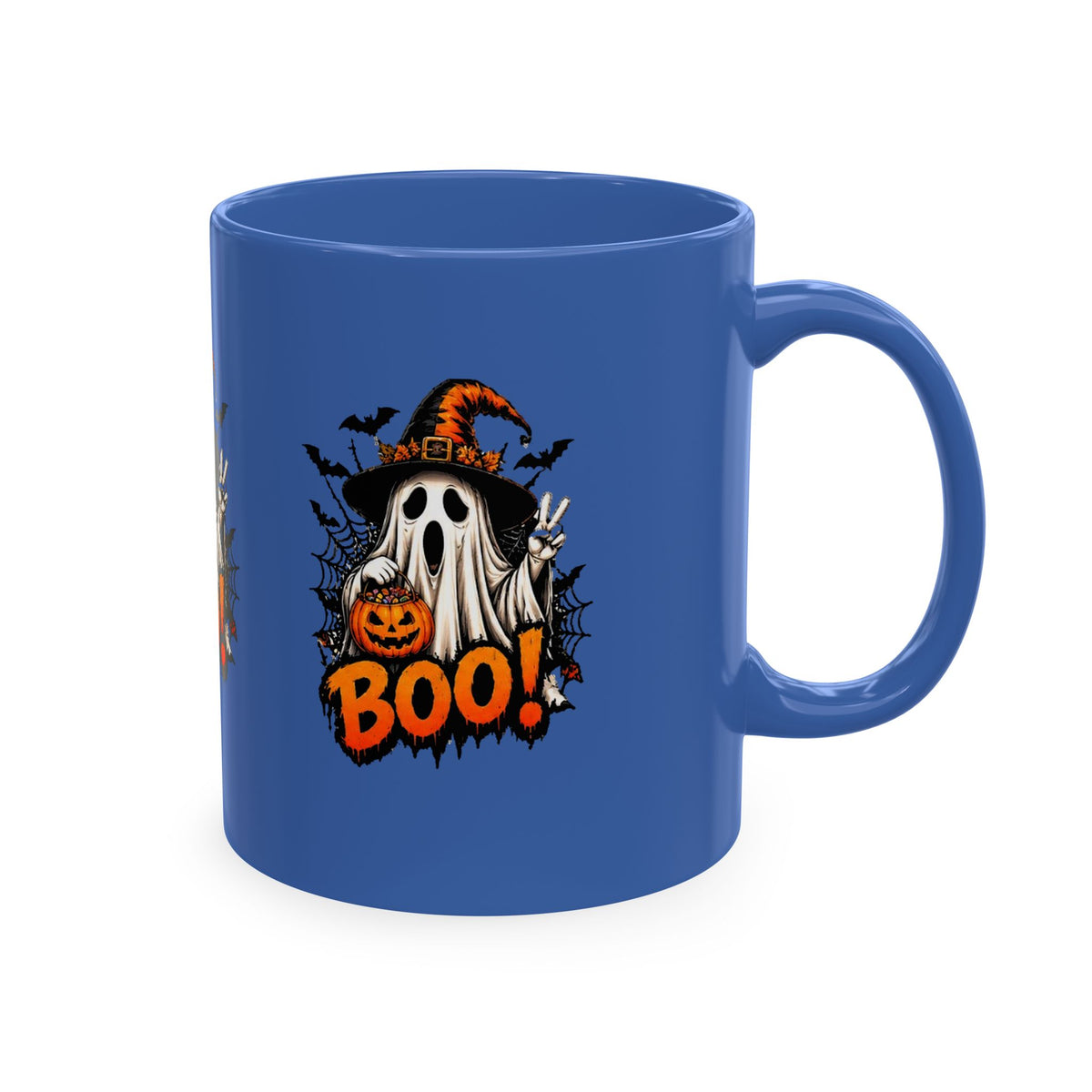 BOO Ghost Ceramic Mug — 11 oz Halloween Coffee Cup