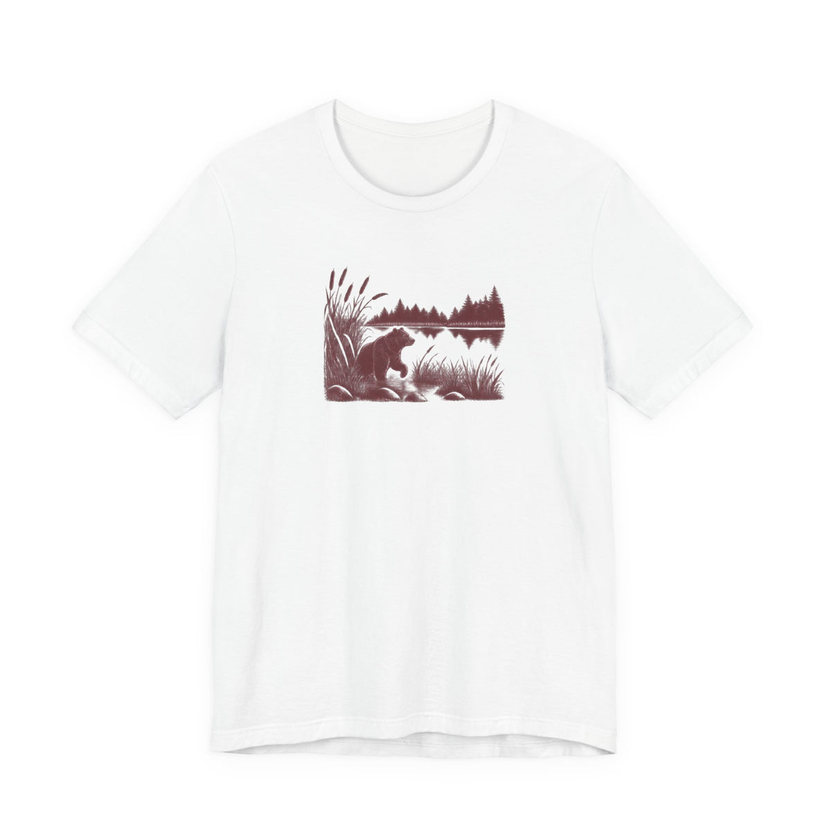 Bear Lakeside Night T-Shirt — Nature & Wildlife Graphic Tee
