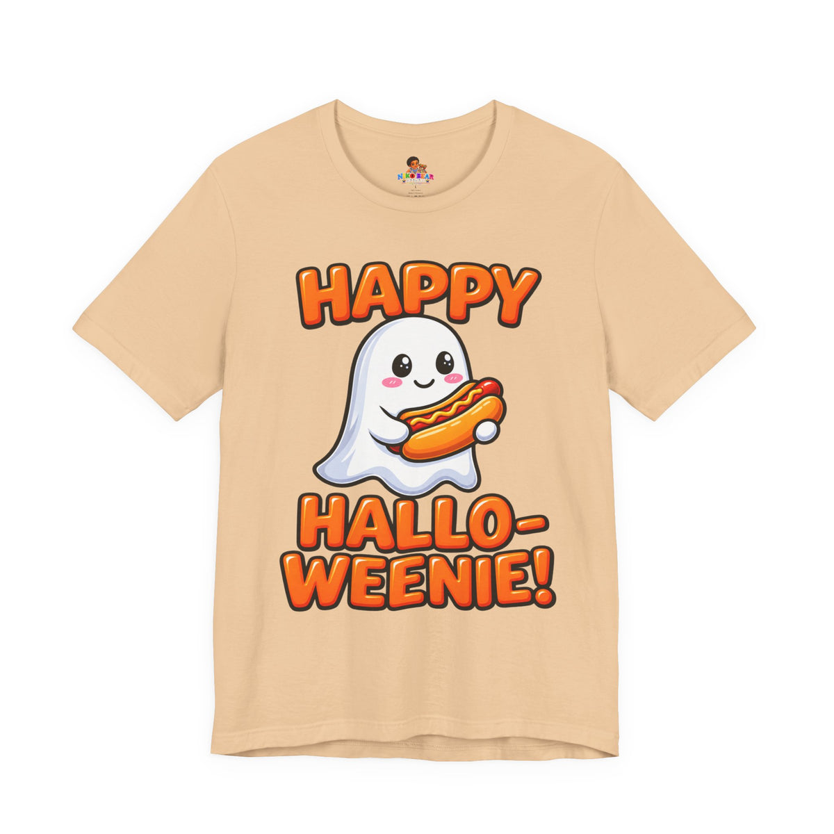 Happy Hallo-Weenie Ghost T-Shirt — Funny Halloween Tee
