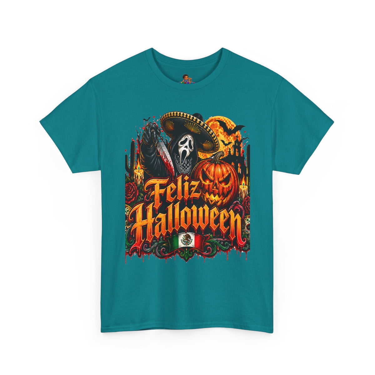 Feliz Halloween Ghostface T-Shirt — Sombrero Graphic Tee